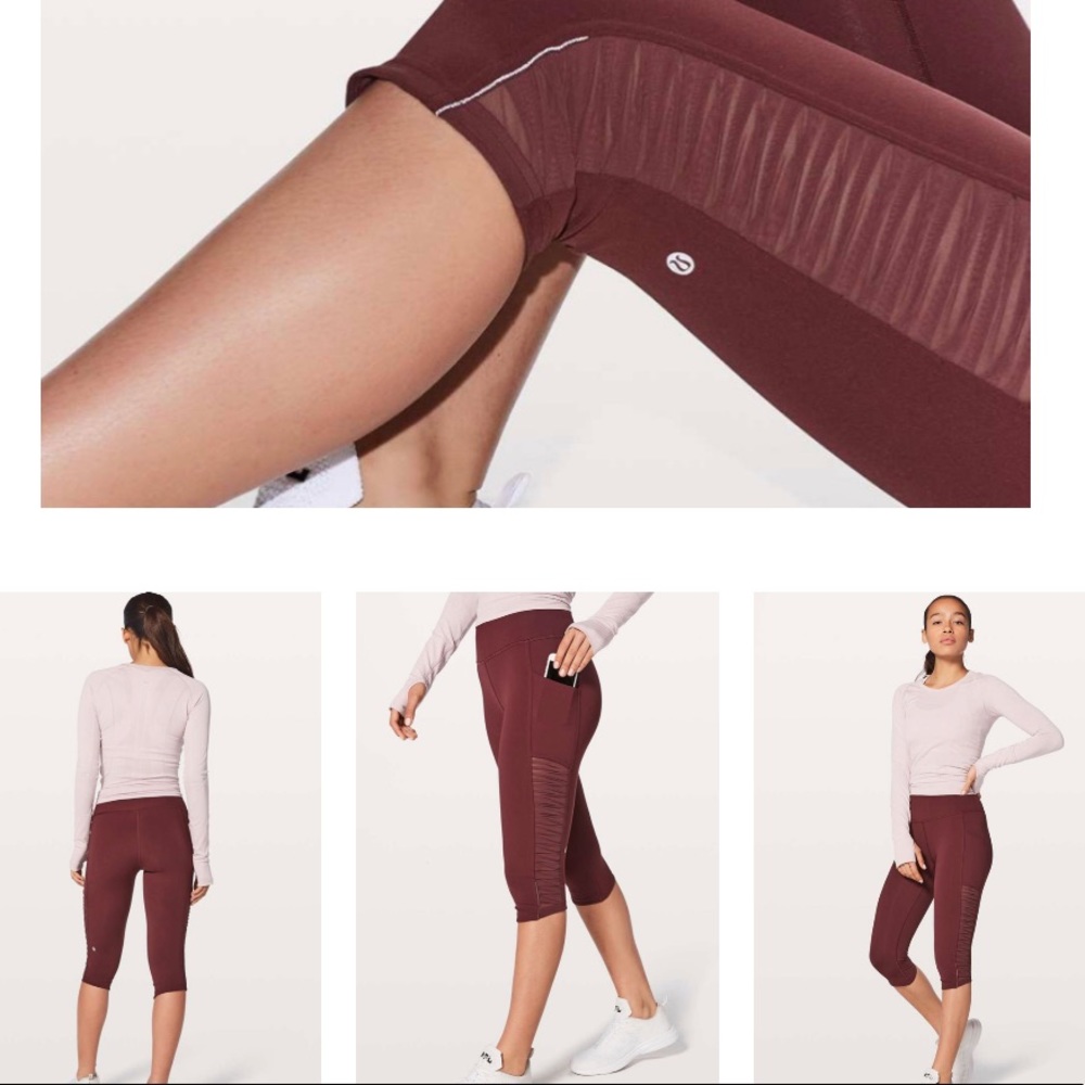 Lululemon Sharp Turns Crop in Redwood